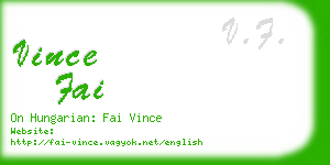 vince fai business card